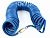 Шланг Pegas спиральный синий с быстросъемными соединениями 8*12мм, 20м