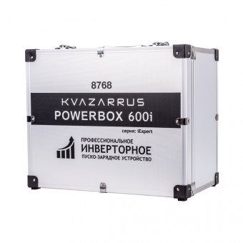 Инверторное пуско-зарядное устройство KVAZARRUS PowerBox 600i, таймер, алюминиевый кейс